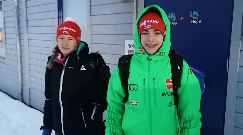 Anna Himmelreich und Lukas Nellenschulte im Trainingslager in Norwegen