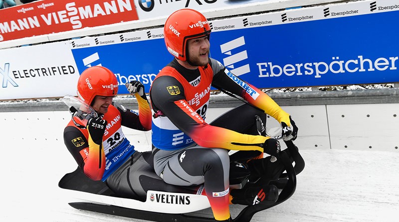 Mit Platz 6 beim Rennrodel-Weltcup in Altenberg starteten Robin Geueke/David Gamm ins neue Jahr