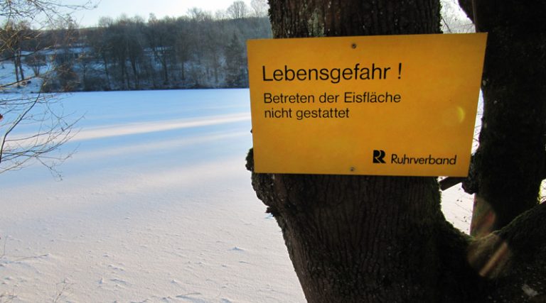 Eisflaechen Betrtungsverbot