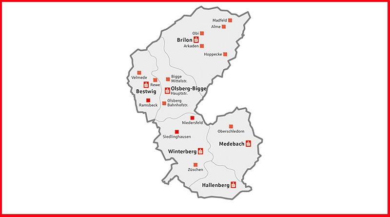 SPK-HSK Gebietskarte