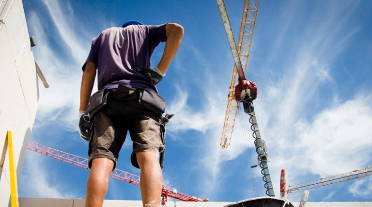 Arbeiter im Hochbau