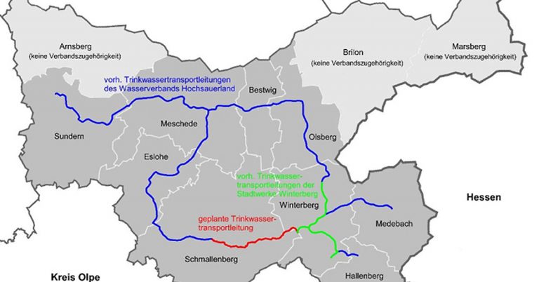 Trinkwasser Transportleitung