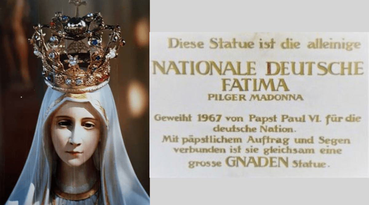 Nationale deutsche Fatima Pilgermadonna