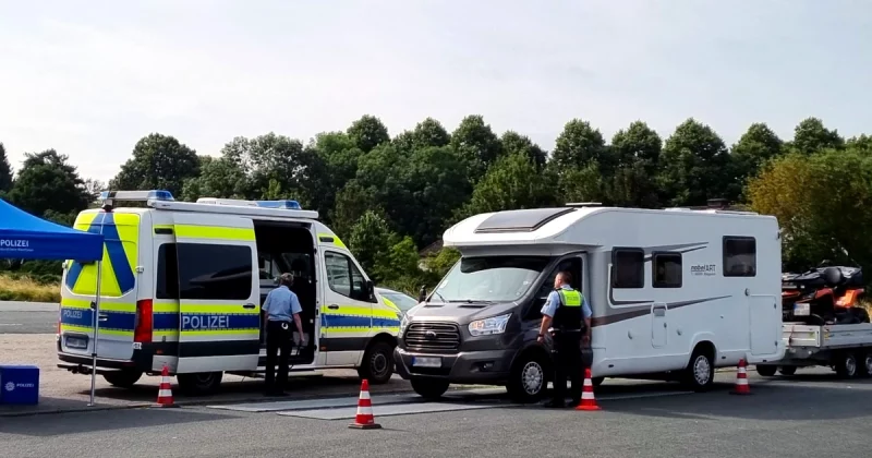 Wiegeaktion des Verkehrsdienstes