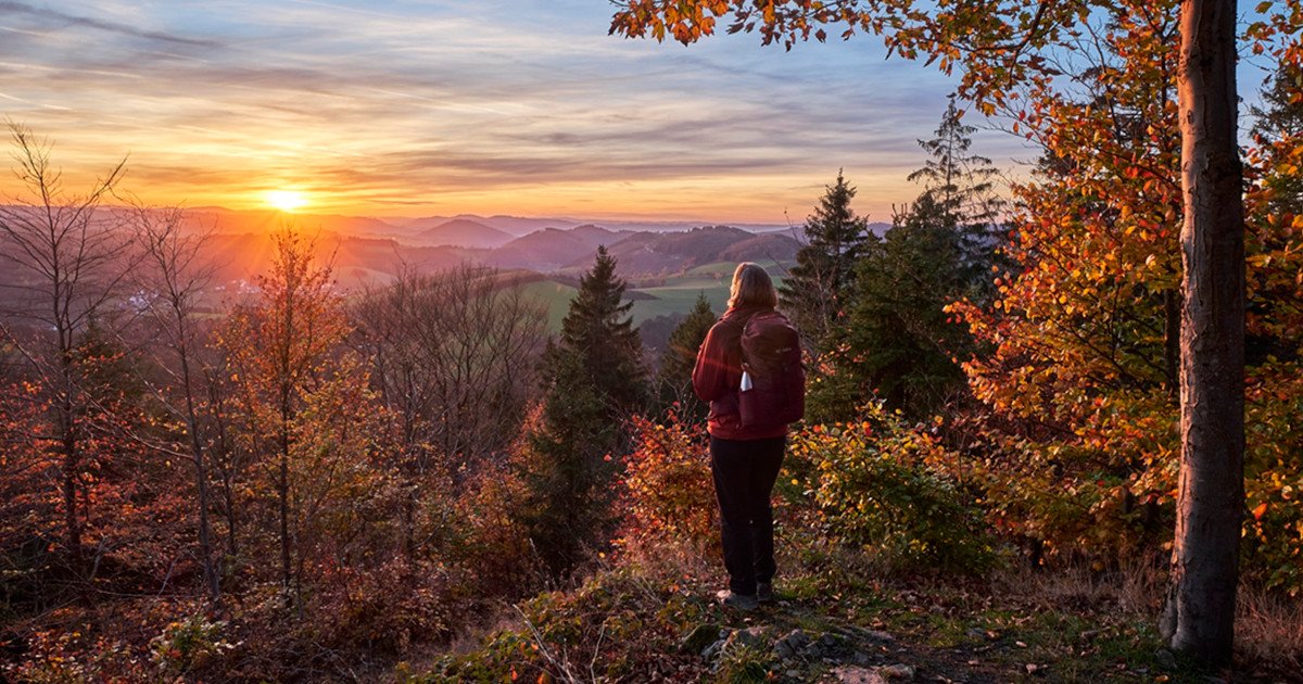 Die Wandernden erwartet auf dem Rothaarsteig spektakuläre Ausblicke. © Klaus-Peter Kappest